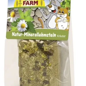 JR FARM Nager Natur-Minerallehmstein Kräuter 100g Nahrungsergänzung für Kleintiere Solange Der Vorrat Reicht